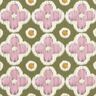 Decor Fabric Canvas Embroidery look – pine/light dusky pink,  thumbnail number 1
