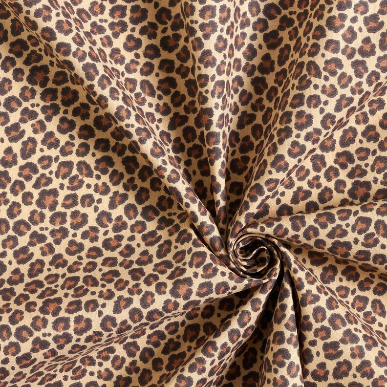 Cotton Cretonne small leopard print – beige/brown,  image number 3