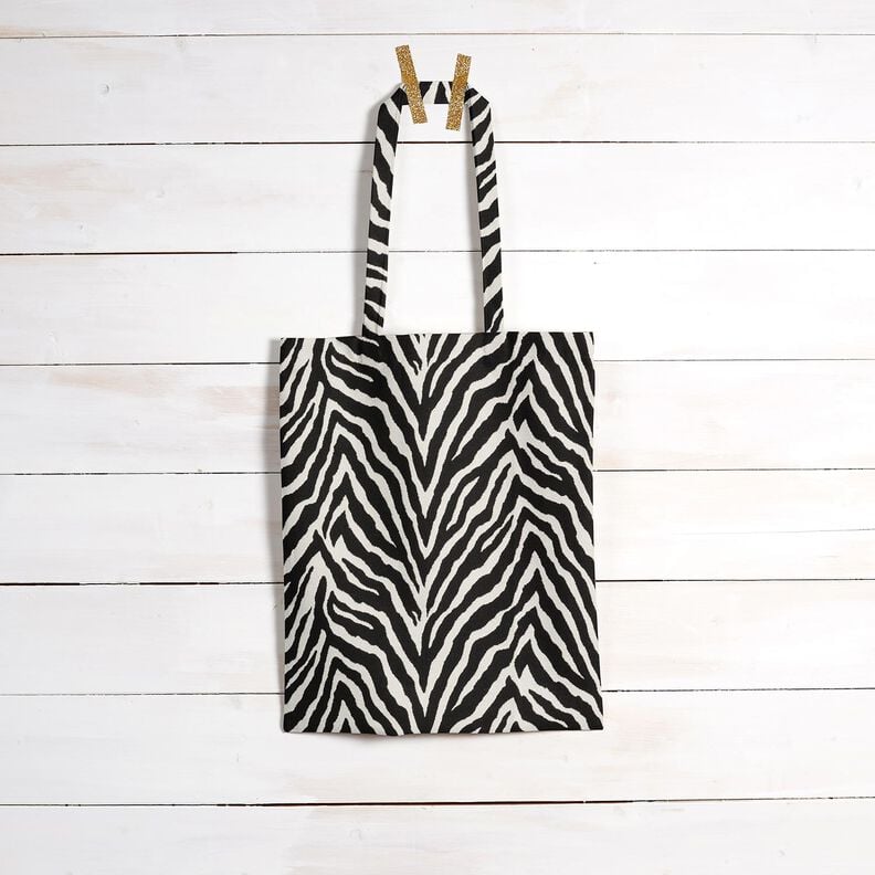 Decor Fabric Jacquard Zebra – ivory/black,  image number 8