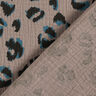 Double Gauze/Muslin leopard print – taupe/petrol,  thumbnail number 4