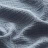 Double Gauze/Muslin Broderie Anglaise flower tendrils – blue grey,  thumbnail number 2