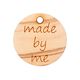 Appliqué Wooden decoration with lettering [ Ø 18 mm ]  | Prym – natural,  thumbnail number 1