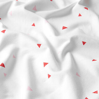 GOTS Triangle Stamp Look Cotton Jersey | Tula – white, 