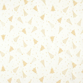 Decor Fabric Jacquard Lurex fir tree – light beige/gold, 