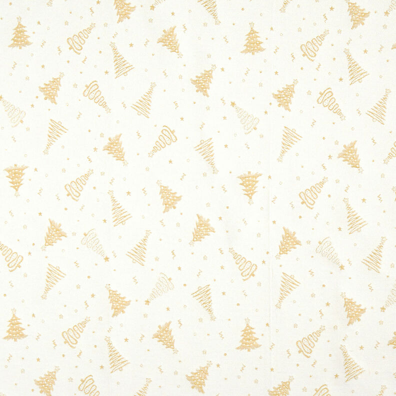 Decor Fabric Jacquard Lurex fir tree – light beige/gold,  image number 1