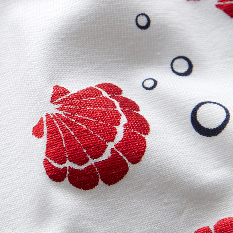 Cotton Jersey Shells Metallic – white/red,  image number 4