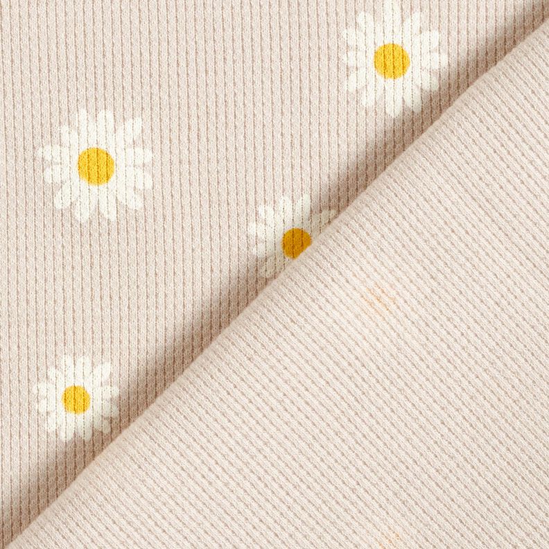 Waffle Jersey Ox-eye daisies – natural, image number 4