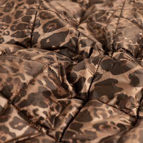 Quilted Fabric Diamonds and Leopard print – mocca/dark brown, 