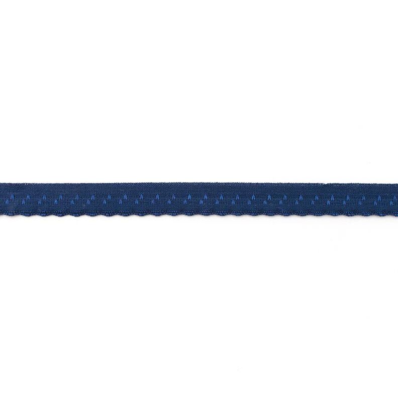Elasticated Edging Lace [12 mm] – navy blue,  image number 1