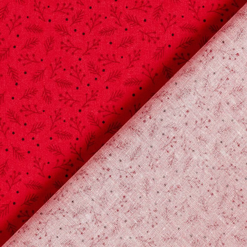 Cotton Poplin Festive Branches – dark red, image number 4