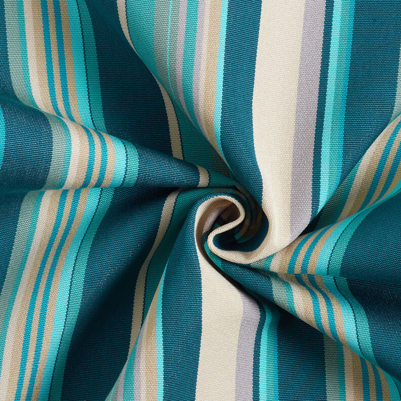 Outdoor Deckchair fabric Longitudinal stripes 44 cm – almond/petrol,  image number 6