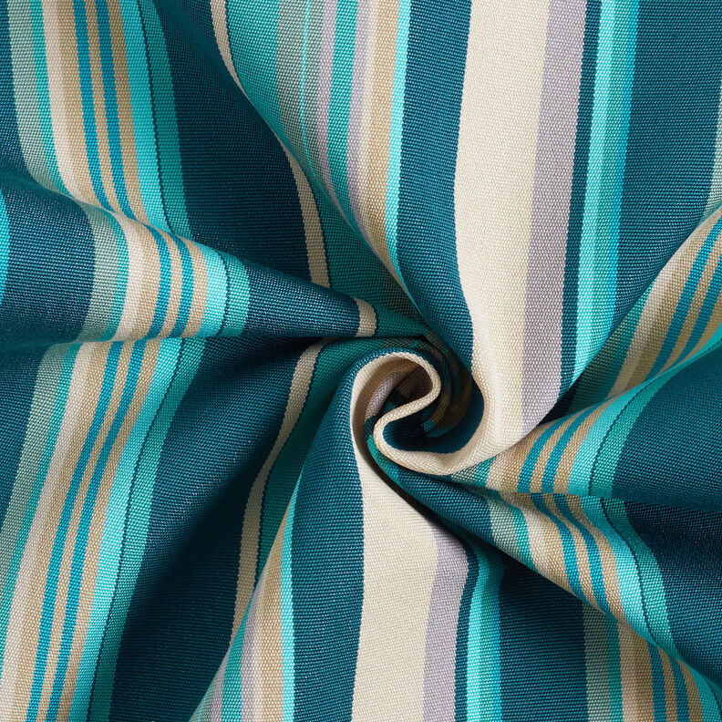Outdoor Deckchair fabric Longitudinal stripes 45 cm – almond/petrol,  image number 4