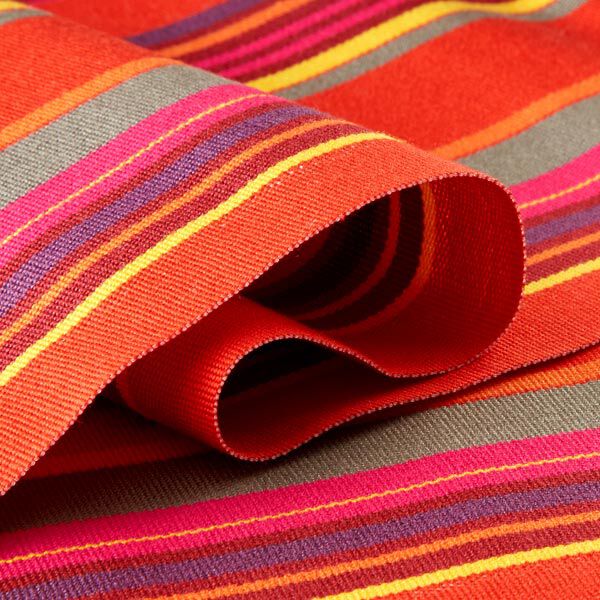 Outdoor Deckchair fabric Longitudinal stripes, 44 cm – red/lilac,  image number 2