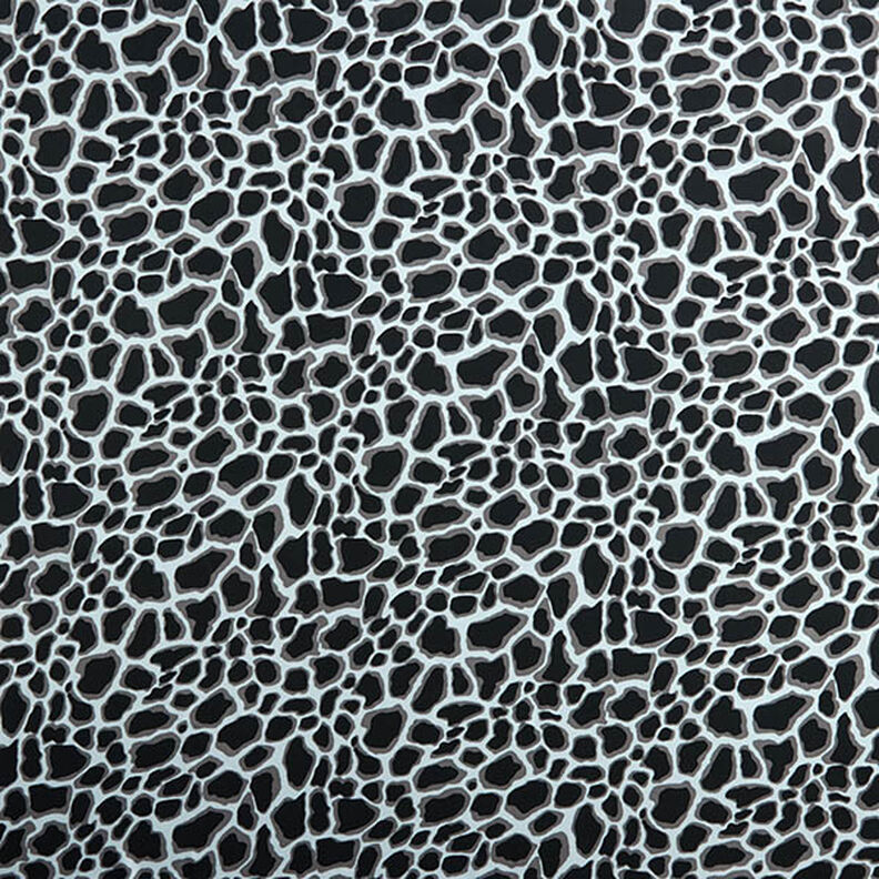 Leopard Print Viscose – light blue/black,  image number 1