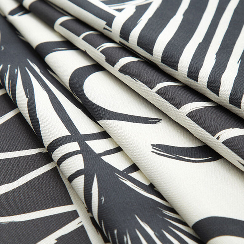 Decor Fabric Half Panama Abstract Grid – ivory/black,  image number 5