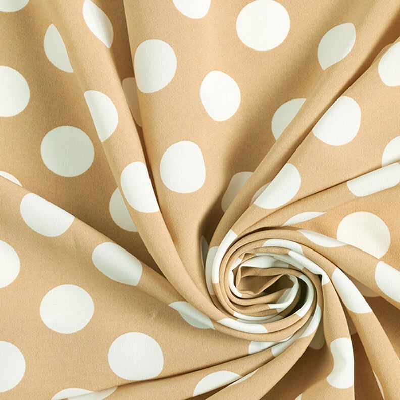 Crepe Weave polka dots [2.5 cm] – beige,  image number 3