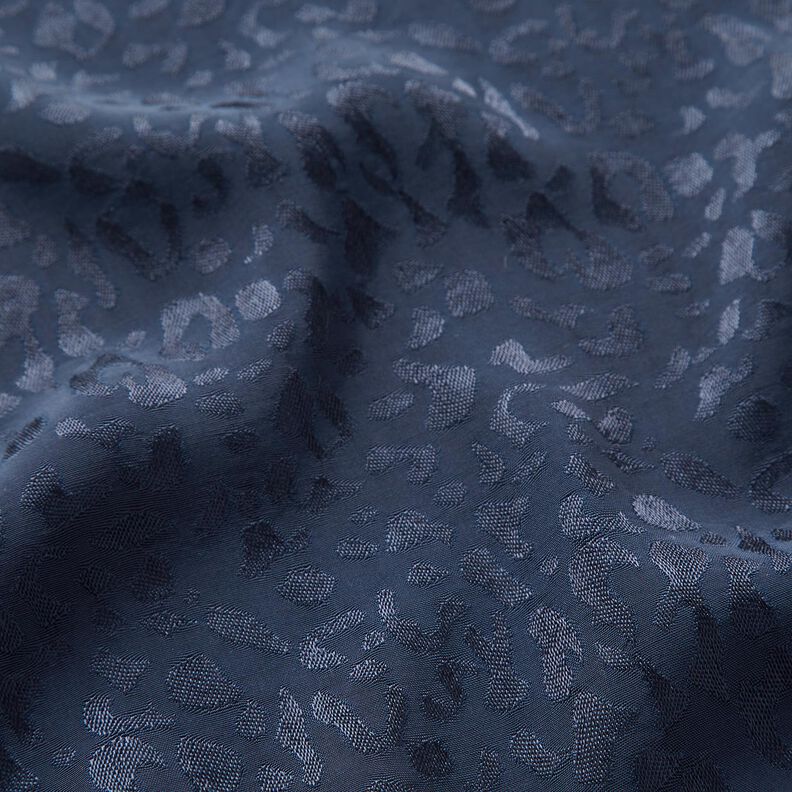 Leopard print viscose fabric – midnight blue,  image number 3