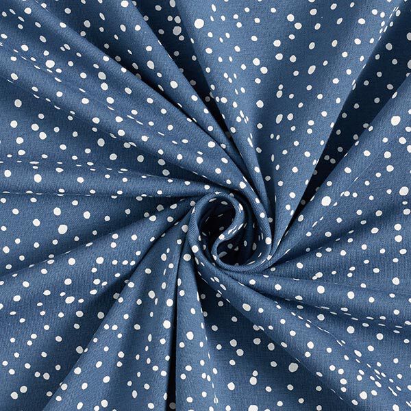 Cotton jersey irregular dots – denim blue,  image number 3