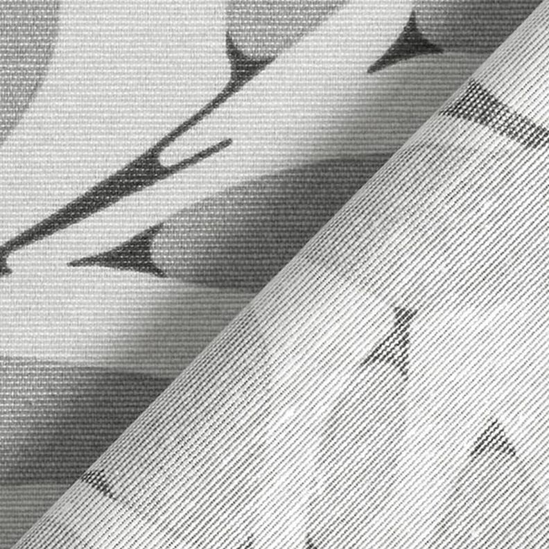 Decor Fabric Canvas Blurred Leaves – misty grey/grey, image number 4