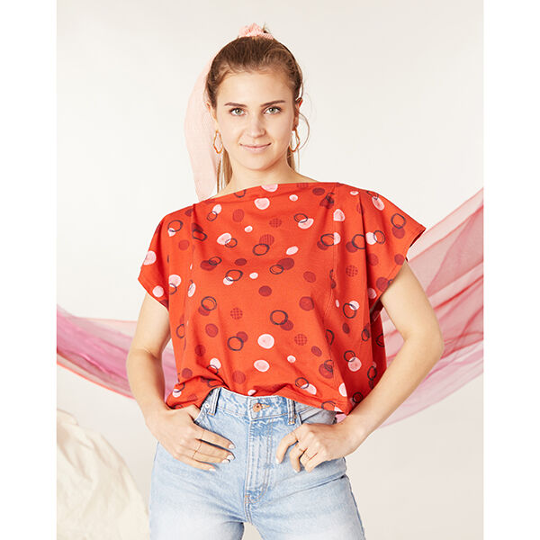 GOTS Cotton Jersey Dots | Tula – terracotta,  image number 7