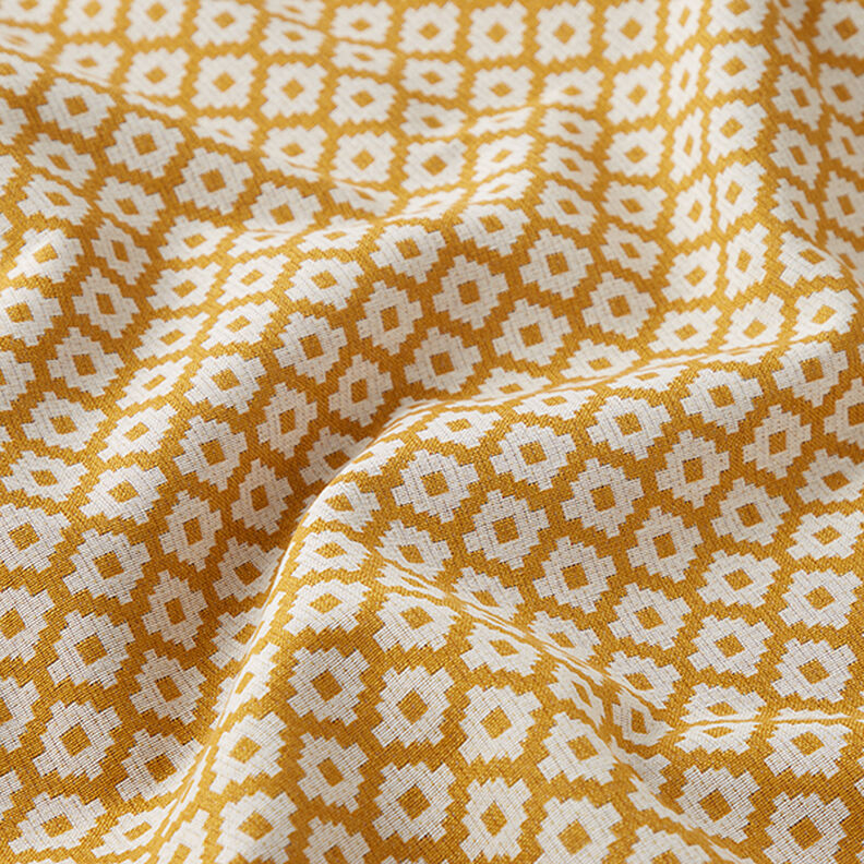 Outdoor fabric jacquard rhombus – mustard,  image number 2