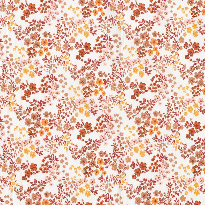 Millefleurs cotton voile – white/copper,  image number 1