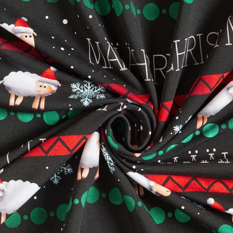 French Terry Määährry Christmas | Glitzerpüppi – black/chili, image number 3