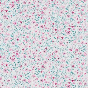 Cotton Poplin delicate flowers – peppermint/pastel violet, 