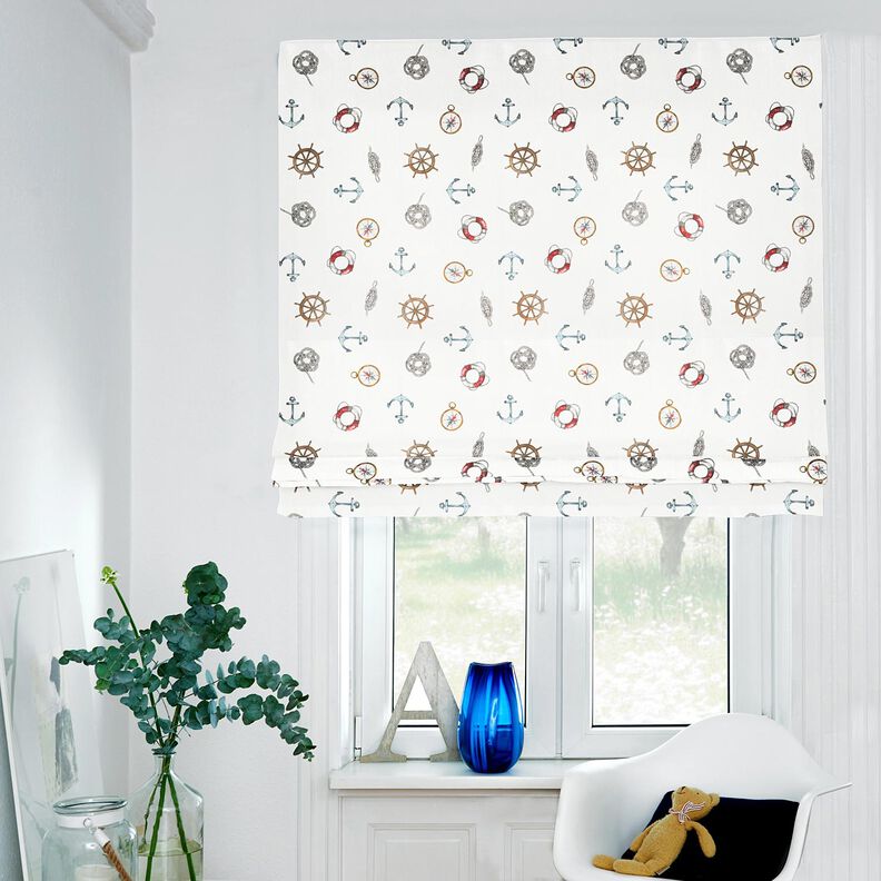 Decor Fabric Panama Nautical – white,  image number 6