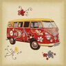 Tapestry Piece Colourful Bulli VW,  thumbnail number 1