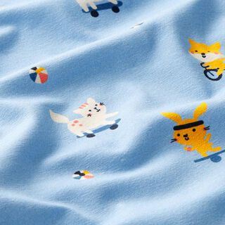 Cotton Jersey sporting animals | PETIT CITRON – light blue, 