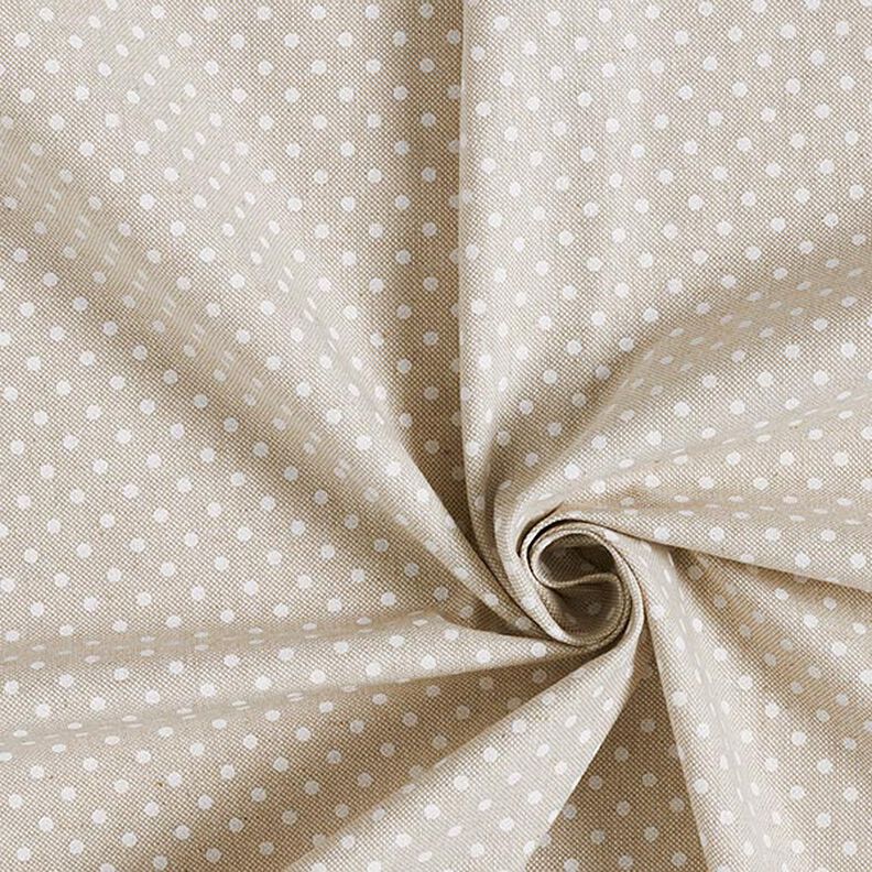 Decor Fabric Half Panama classic dots – natural/white, image number 3