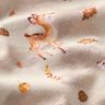 Cotton Jersey contented deer in autumn leaves Digital Print  – natural,  thumbnail number 2