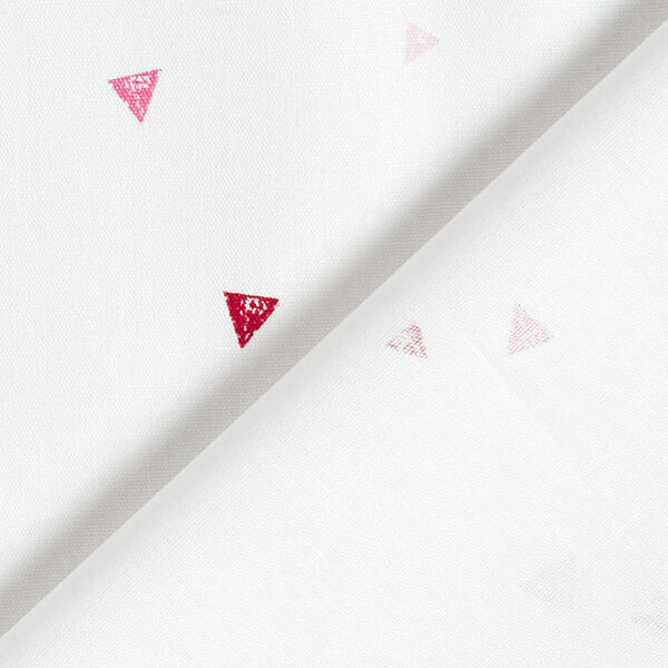 GOTS Scribble Look Triangles Cotton Poplin | Tula – white,  image number 4