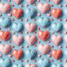 Cotton Poplin shiny hearts Digital Print – light blue,  thumbnail number 1