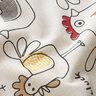 Decorative fabric Canvas Cartoon chickens – natural,  thumbnail number 2