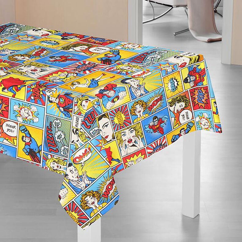 Comix Heroes Ottoman Decor Fabric – offwhite,  image number 5