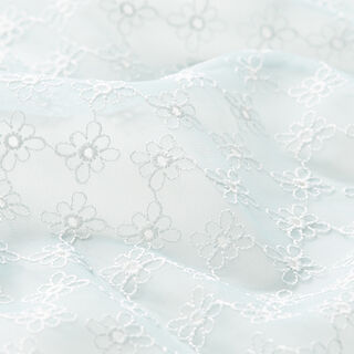 Soft mesh floral embroidery – light blue, 