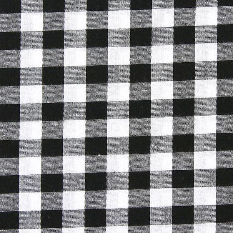 Cotton Vichy check 1,7 cm – black/white,  image number 1
