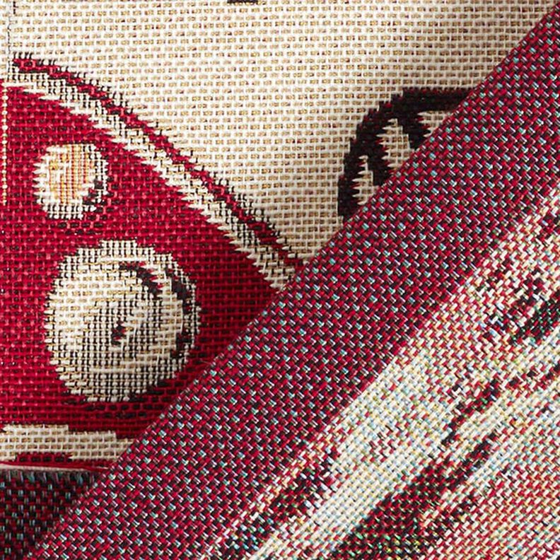 Decor Fabric Tapestry Piece VW Bus – natural/red,  image number 5