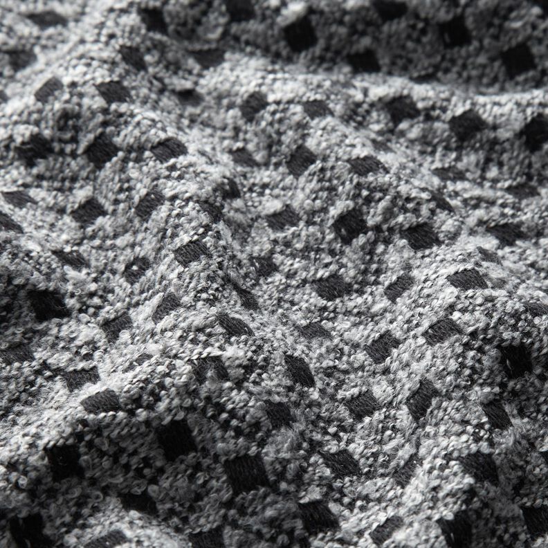Boxes Coating Fabric – light grey/black,  image number 2