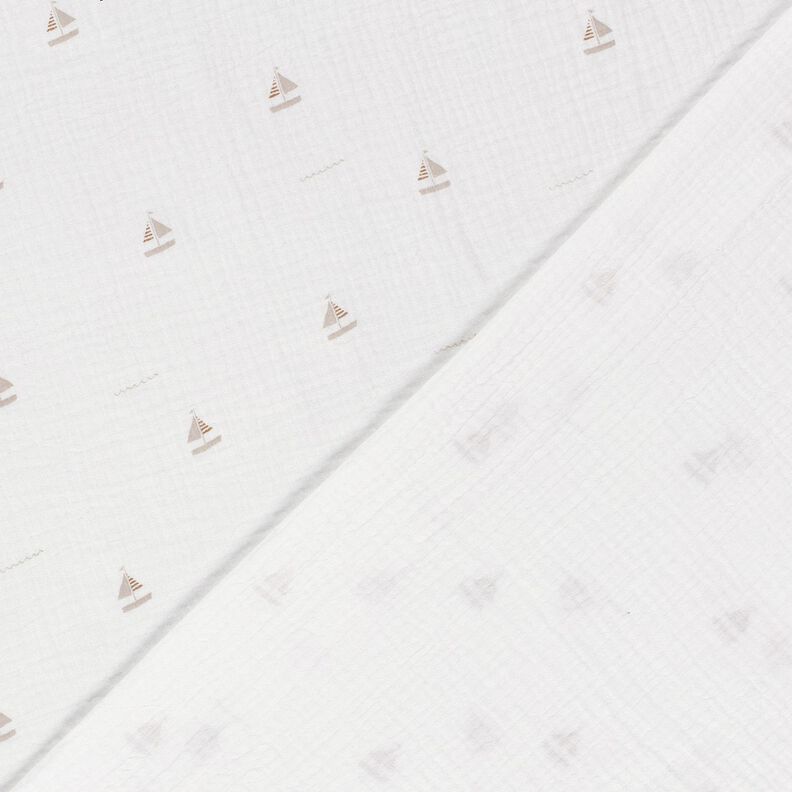 Double Gauze/Muslin sailboats – offwhite/natural,  image number 4