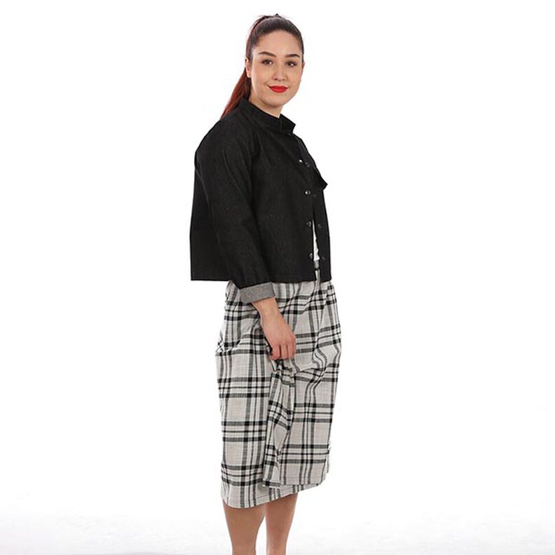 FRAU CLEO Cropped Jacket with Stand Collar and Large Patch Pocket | Studio Schnittreif | XS-XXL,  image number 14