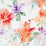 LENZING™ ECOVERO™ viscose fabric spring flowers digital print – white/peach orange,  thumbnail number 1
