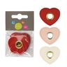 Imitation Leather Eyelet Patch Hearts  [ 4 pieces ] – offwhite,  thumbnail number 2