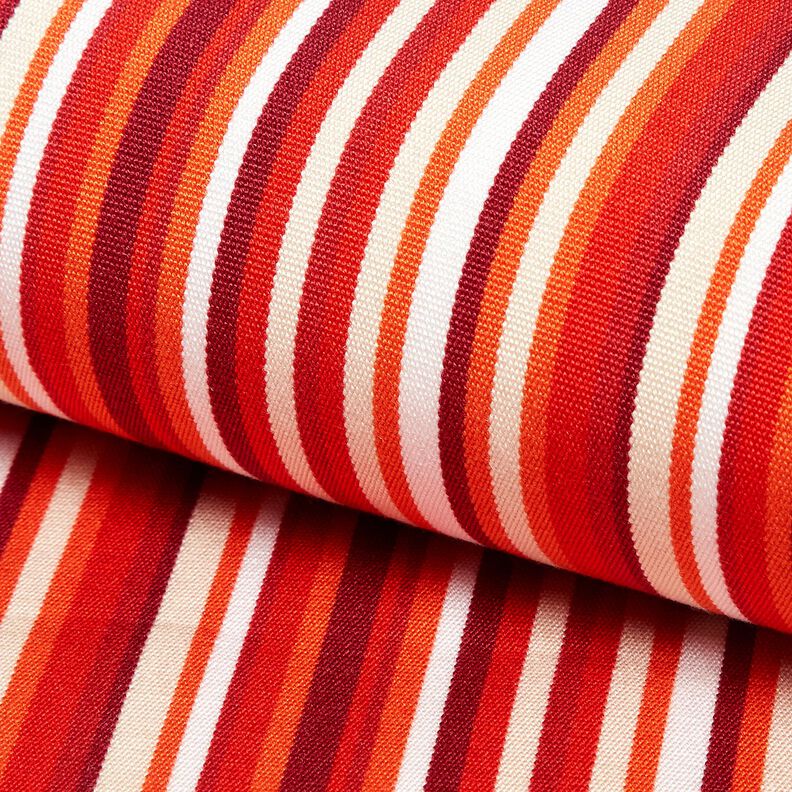 Outdoor Deckchair fabric Longitudinal stripes 44 cm – dark red/orange,  image number 5