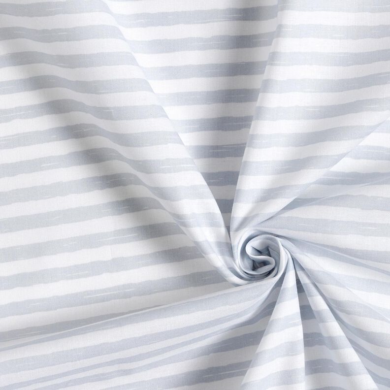 Cotton Cretonne casual stripes – light grey/white, image number 3