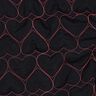 Quilted Fabric neon hearts | Poppy Fabrics – black/neon pink,  thumbnail number 2