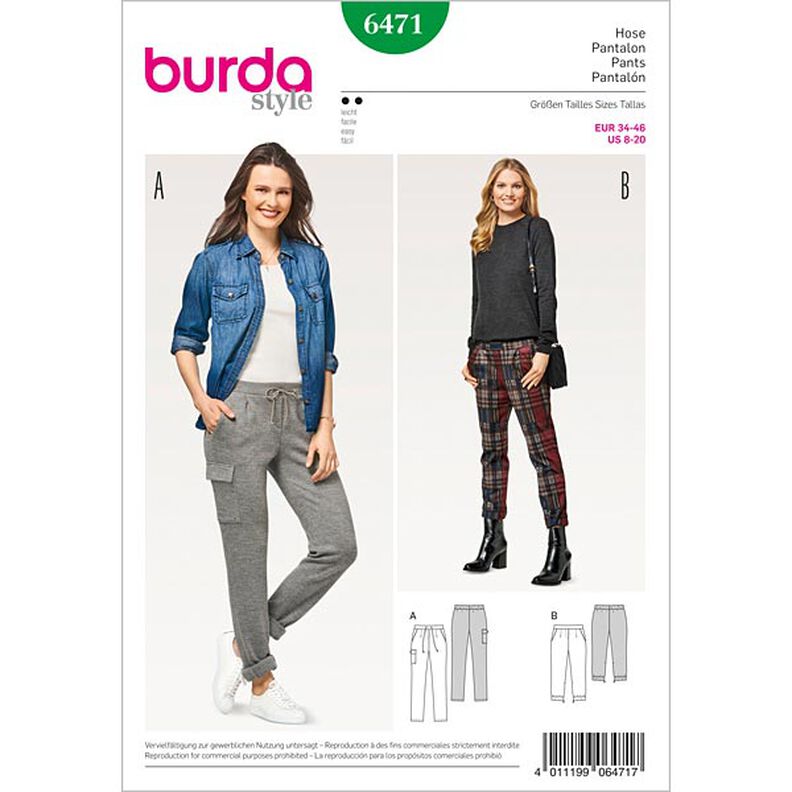 Trousers/Pants | 3/4 Trousers/Pants, Burda 6471 | 34 - 46,  image number 1