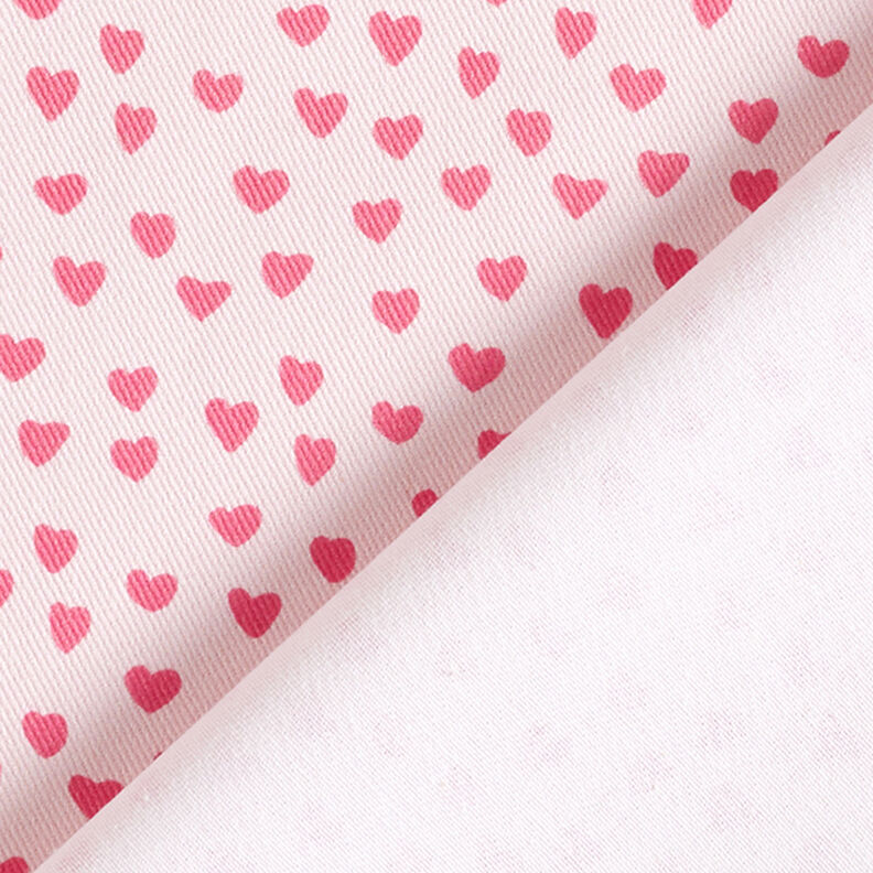 Decorative cotton twill fabric, mini hearts – light pink,  image number 4